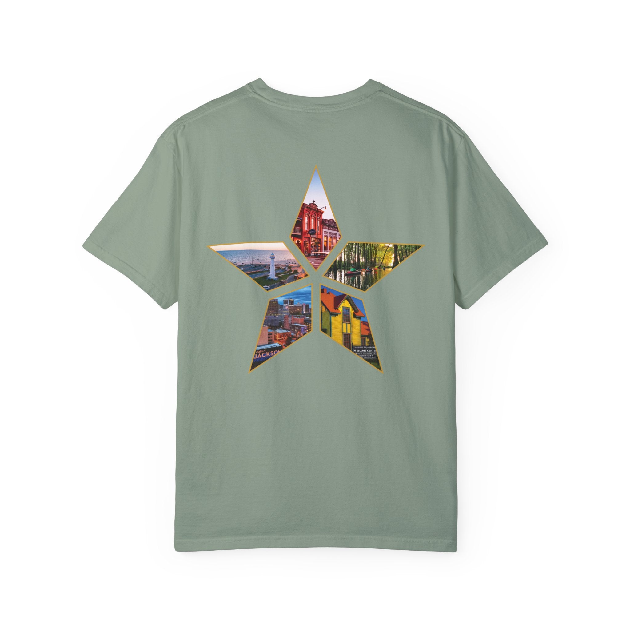 Monogram Comfort Colors T-Shirt with Star