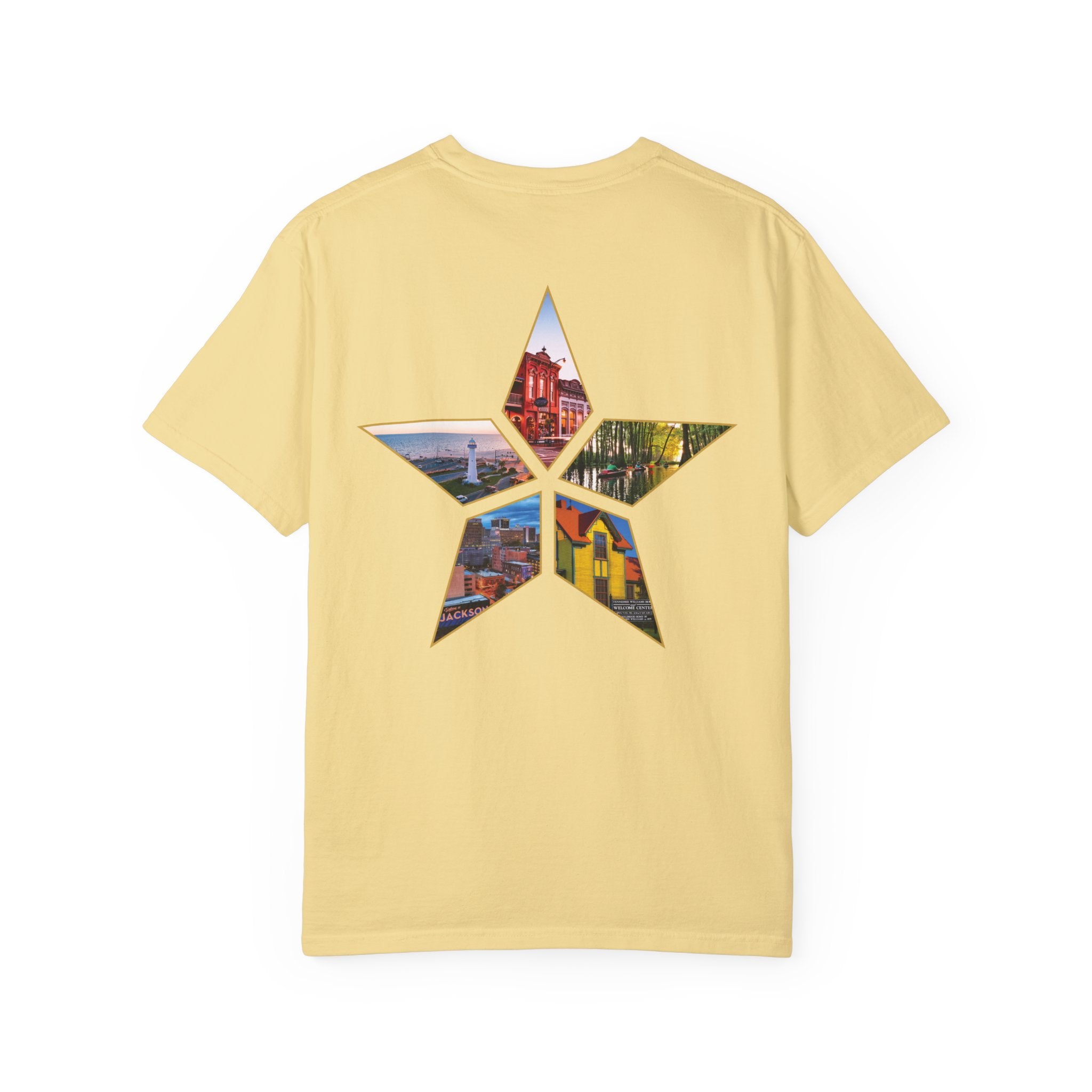 Monogram Comfort Colors T-Shirt with Star
