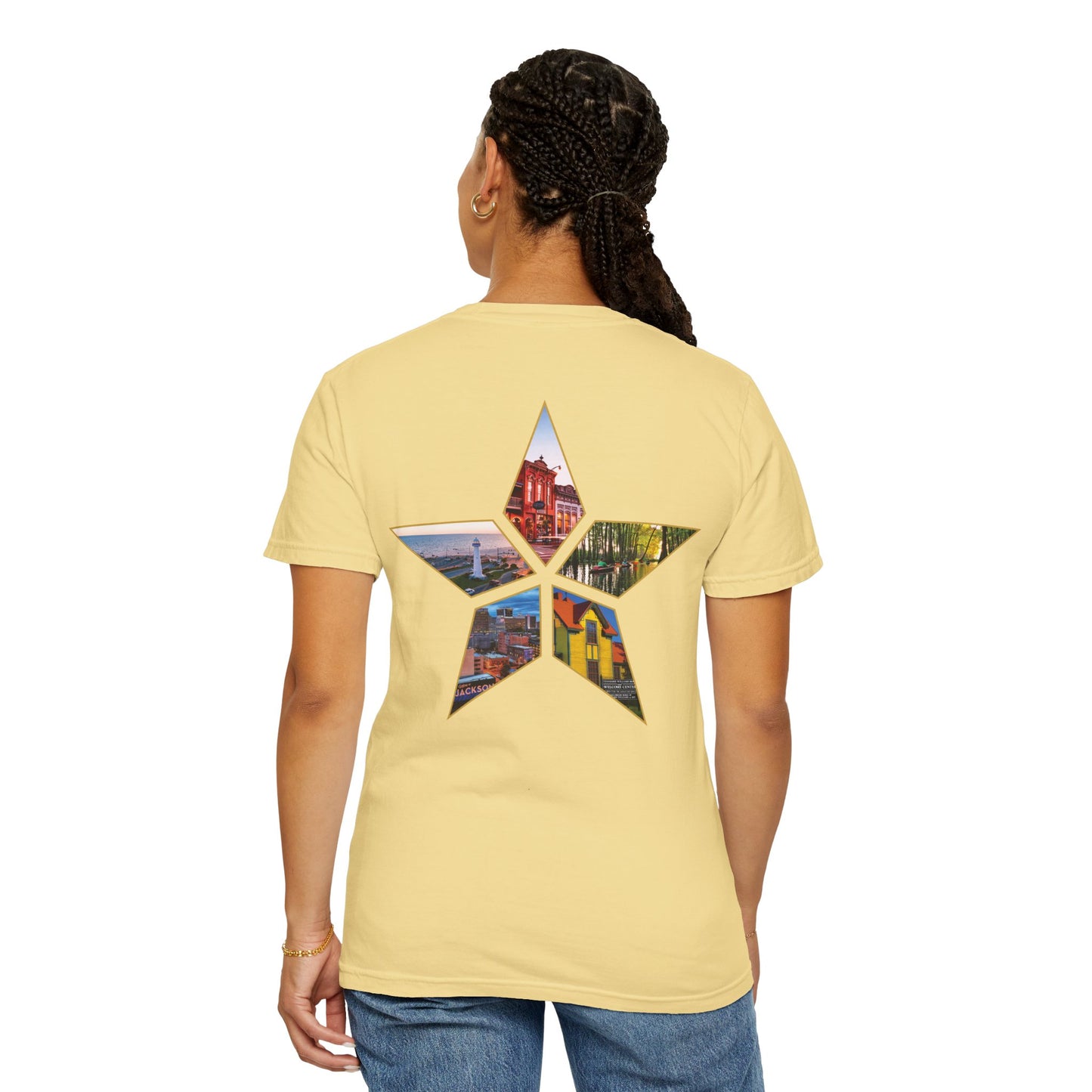 Monogram Comfort Colors T-Shirt with Star