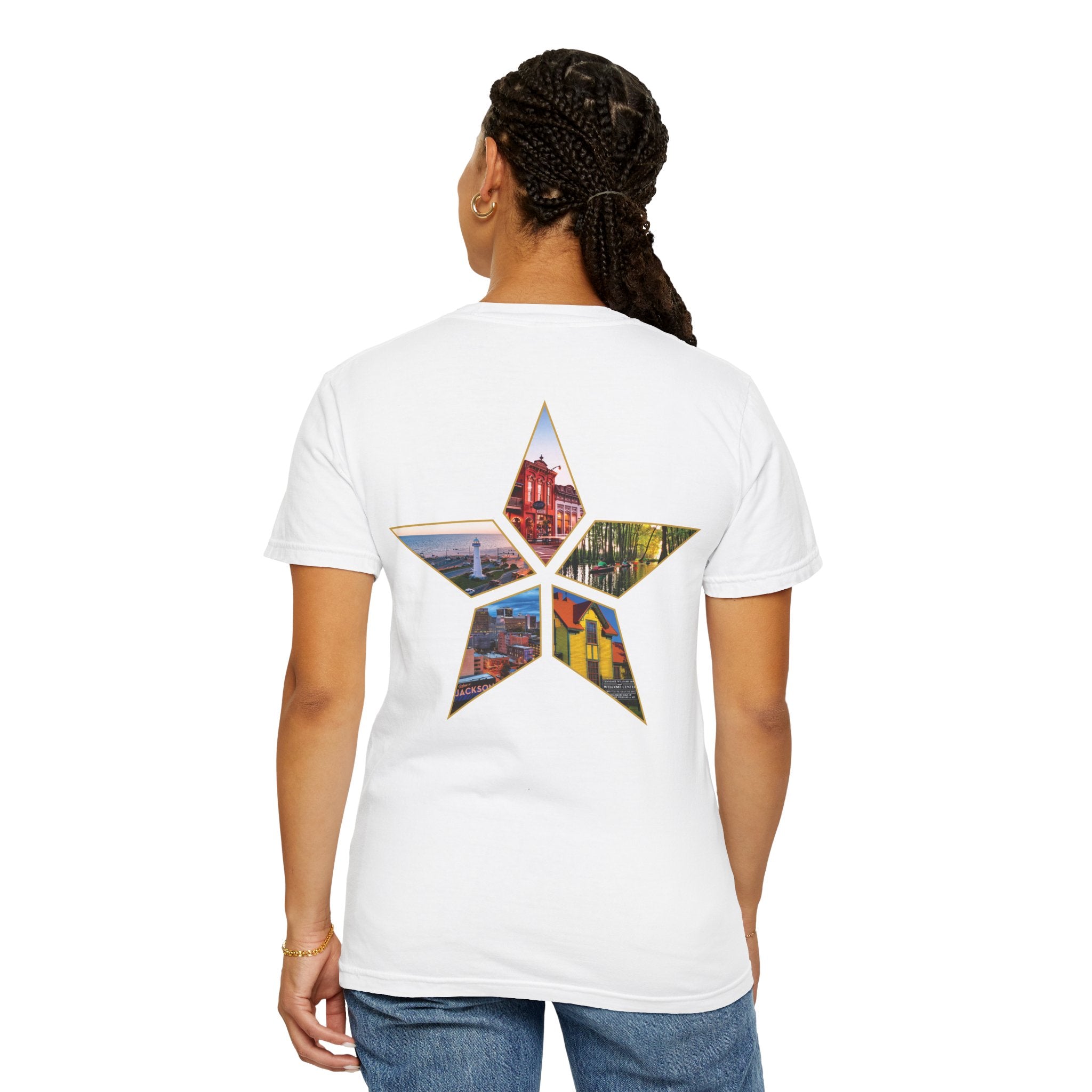 Monogram Comfort Colors T-Shirt with Star