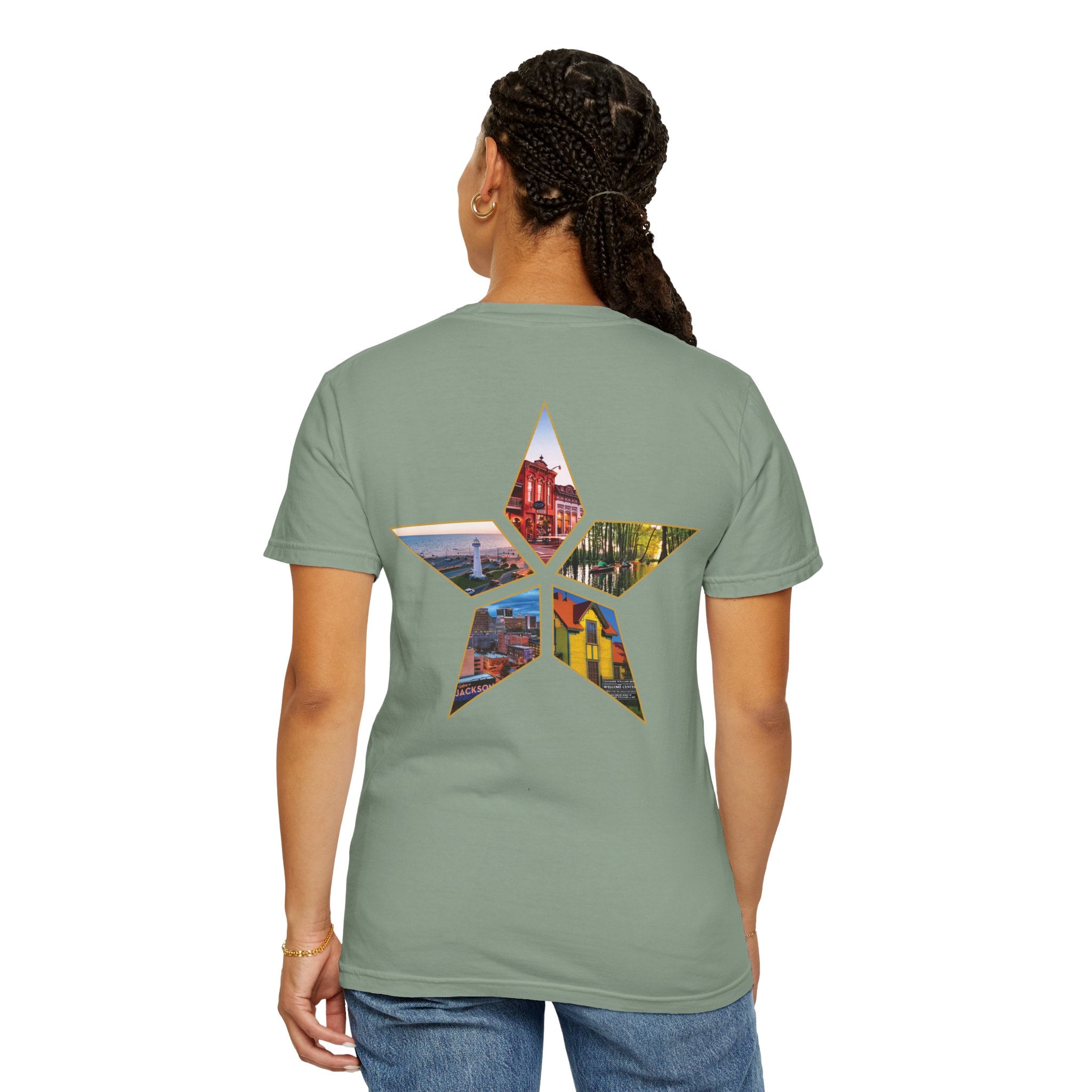 Monogram Comfort Colors T-Shirt with Star