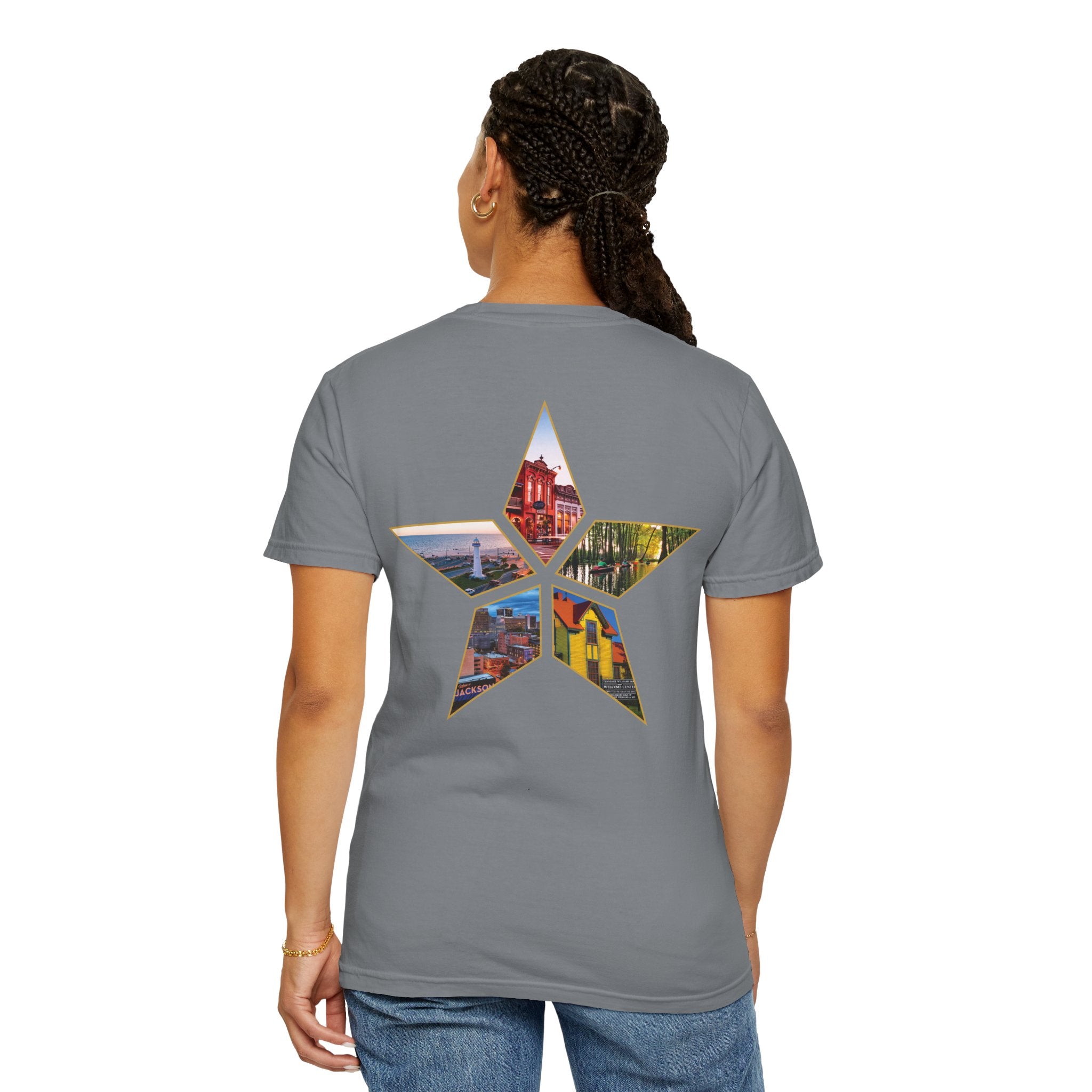 Monogram Comfort Colors T-Shirt with Star