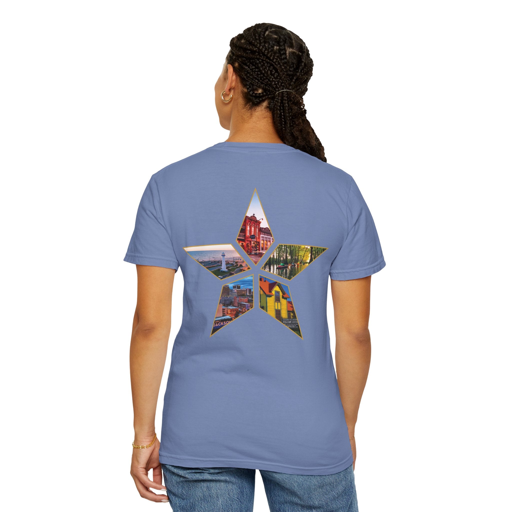 Monogram Comfort Colors T-Shirt with Star